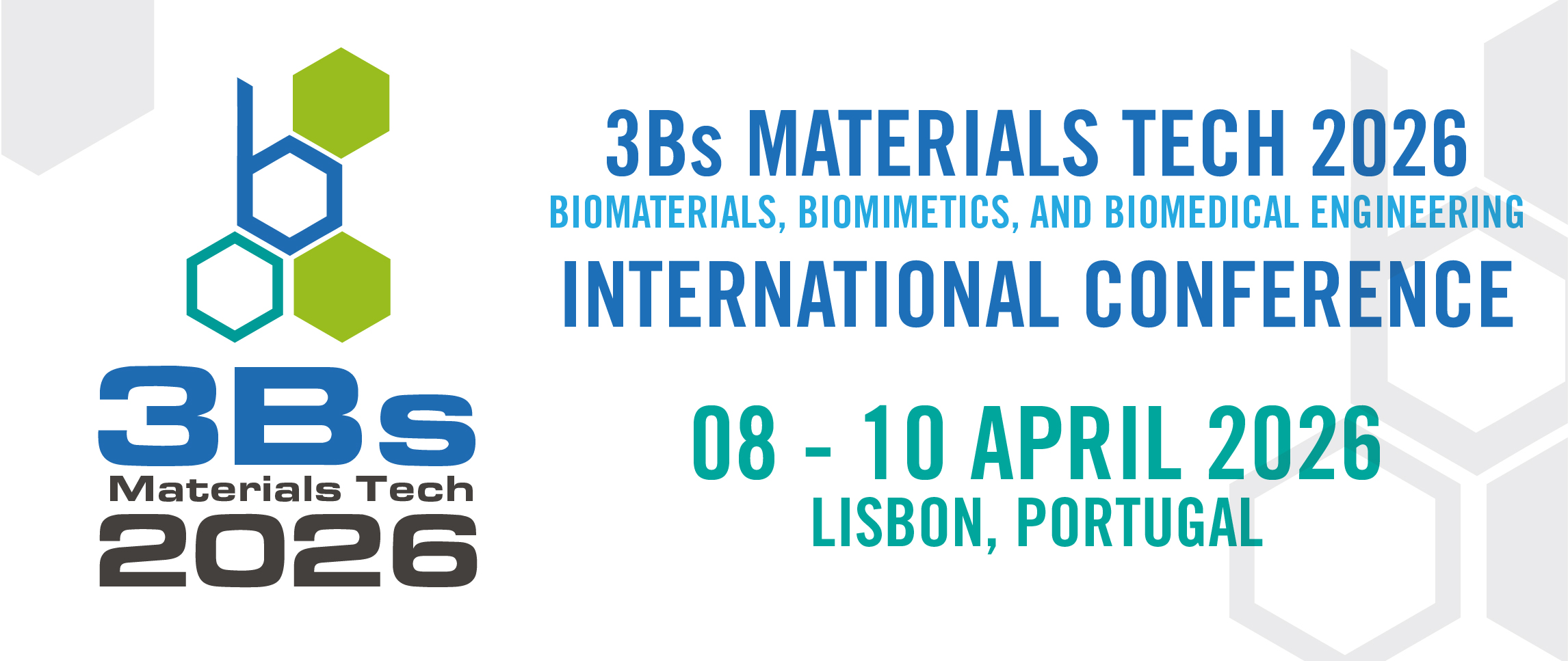 Biomaterials, Biomimetics, and Biomedical Engineering - 3Bs Materials Tech 2026 International Conference